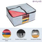Saree Cover - Solid Non Woven Saree Cover for Wardrobe (Pack of 6)