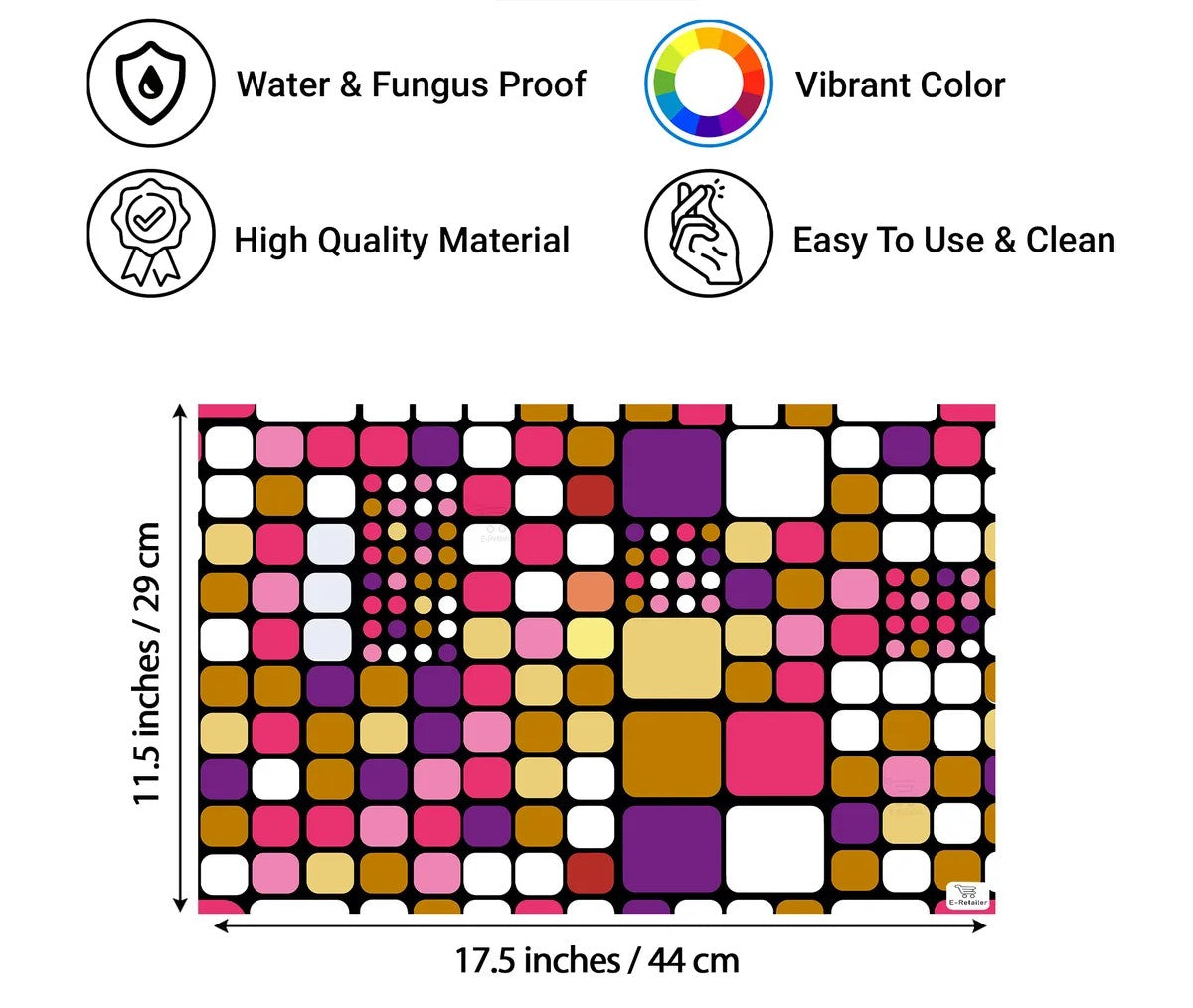 Set of 6 Pcs. Multipurpose Mats/Fridge Mats/Refrigerator Drawer Mats (Material-PP, Color- BROWN BOXES , Size-17.5X11.5 Inches) from G DECOR