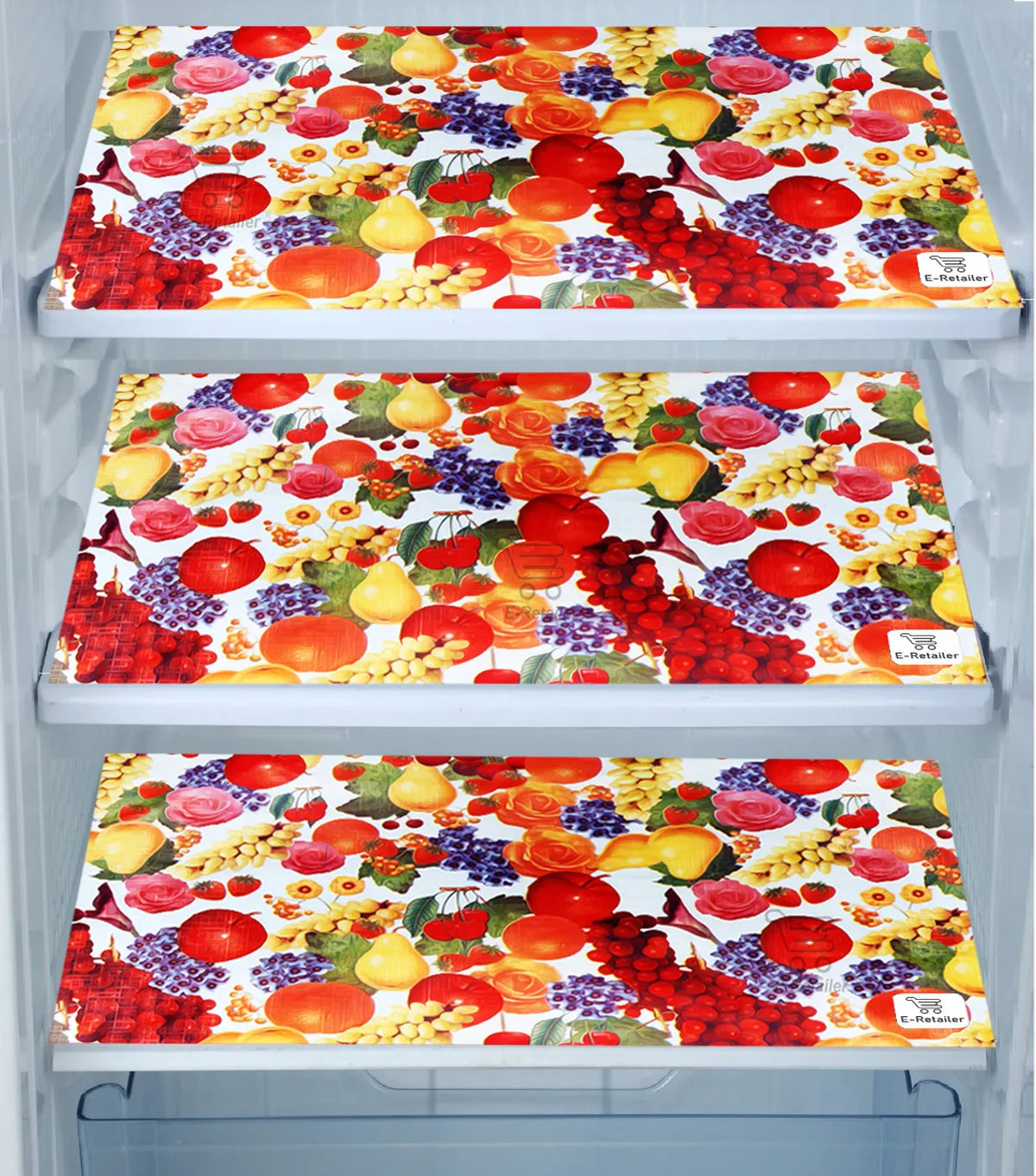 Set of 6 Pcs. Multipurpose Mats/Fridge Mats/Refrigerator Drawer Mats (Material-PP, Color- COLOURFUL , Size-17.5X11.5 Inches) from G DECOR