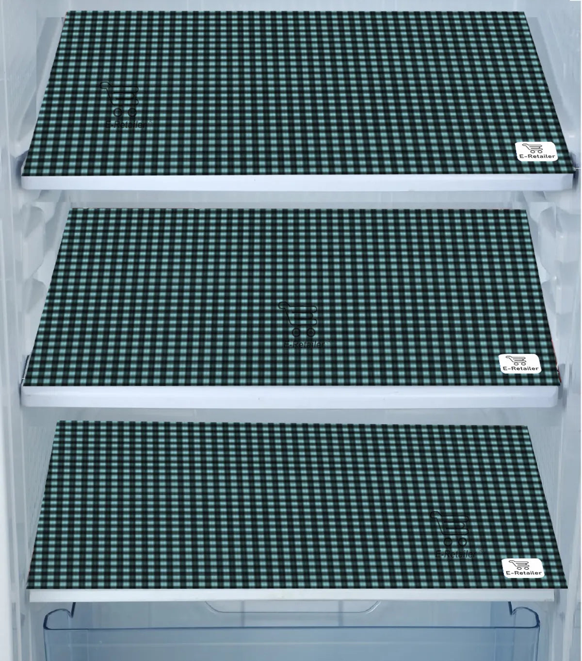 Set of 6 Pcs. Multipurpose Mats/Fridge Mats/Refrigerator Drawer Mats (Material-PP, Color- GREEN , Size-17.5X11.5 Inches) from G DECOR