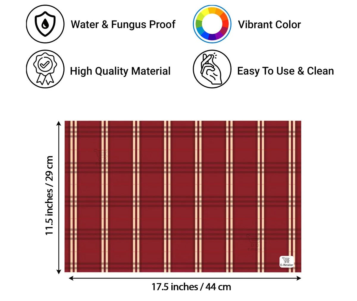 Set of 6 Pcs. Multipurpose Mats/Fridge Mats/Refrigerator Drawer Mats (Material-PP, Color- BROWN , Size-17.5X11.5 Inches) from G DECOR