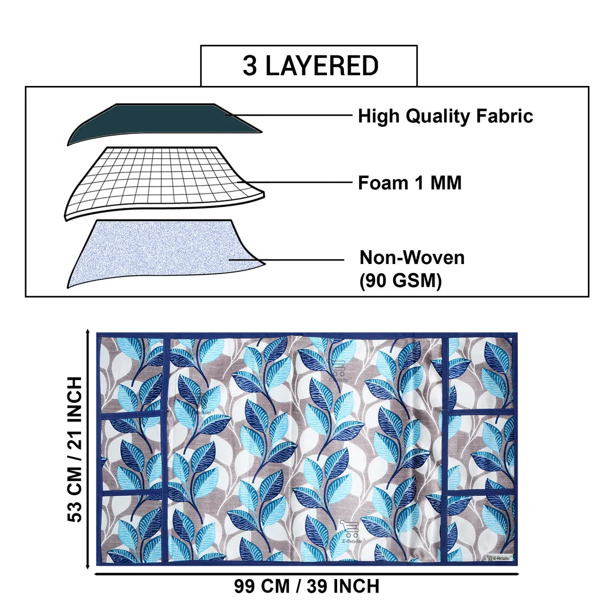 COMBO SET OFFER (  FRIDGE TOP COVER 1 Piece + 6 PCS MUTIPURPOSE MAT +2PCS FRIDGE HANDLE COVER FREE