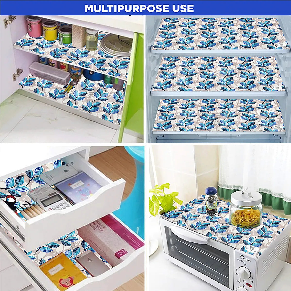 COMBO SET OFFER (  FRIDGE TOP COVER 1 Piece + 6 PCS MUTIPURPOSE MAT +2PCS FRIDGE HANDLE COVER FREE