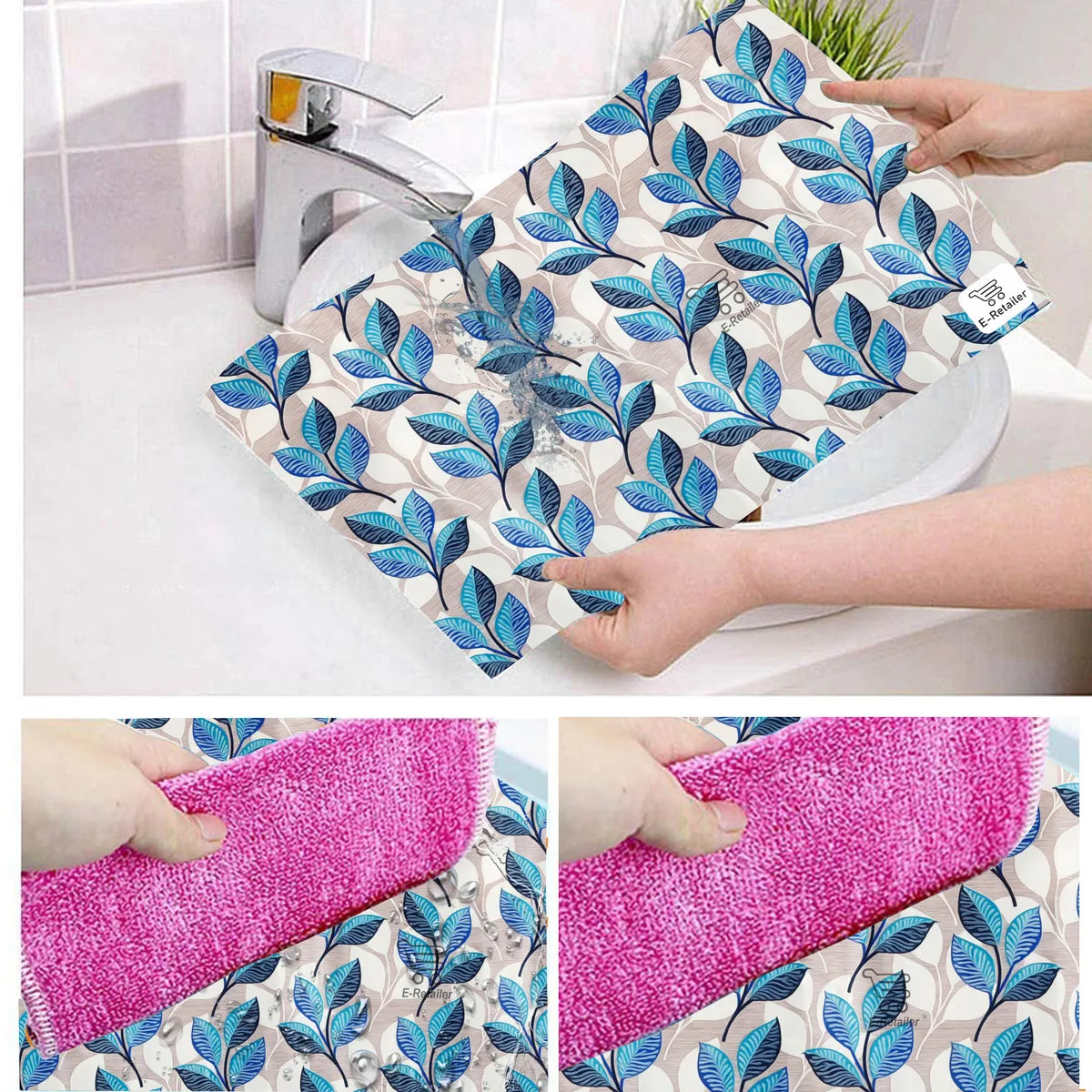 COMBO SET OFFER (  FRIDGE TOP COVER 1 Piece + 6 PCS MUTIPURPOSE MAT +2PCS FRIDGE HANDLE COVER FREE