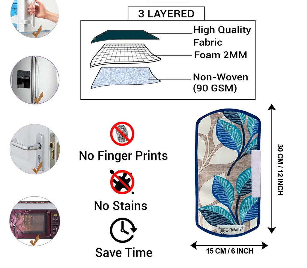 COMBO SET OFFER (  FRIDGE TOP COVER 1 Piece + 6 PCS MUTIPURPOSE MAT +2PCS FRIDGE HANDLE COVER FREE