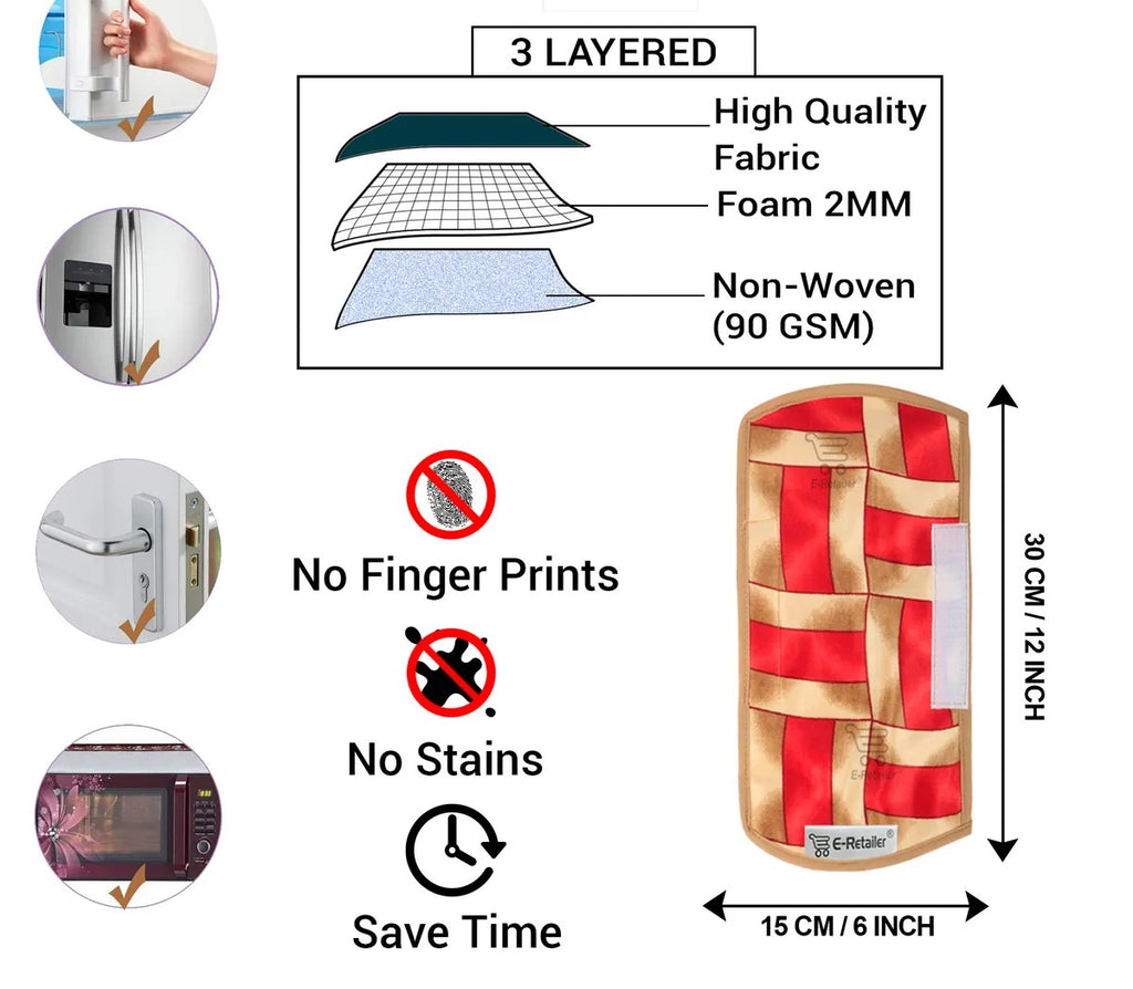 COMBO SET OFFER 102 (  FRIDGE TOP COVER 1 Piece + 6 PCS MUTIPURPOSE MAT +2PCS FRIDGE HANDLE COVER FREE