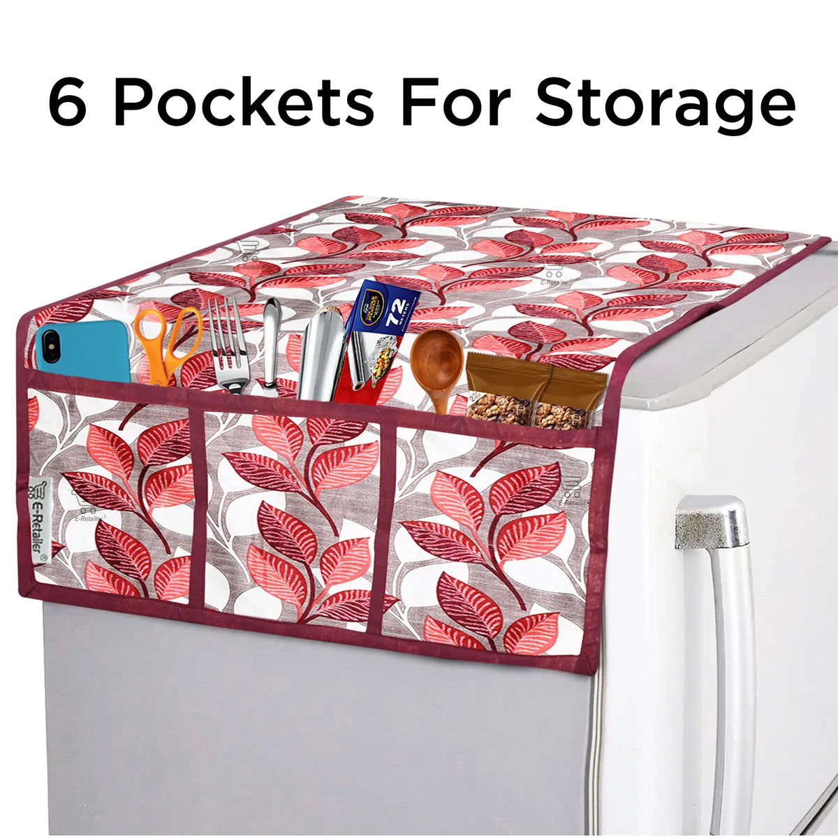 COMBO SET OFFER 103 (  FRIDGE TOP COVER 1 Piece + 6 PCS MUTIPURPOSE MAT +2PCS FRIDGE HANDLE COVER FREE