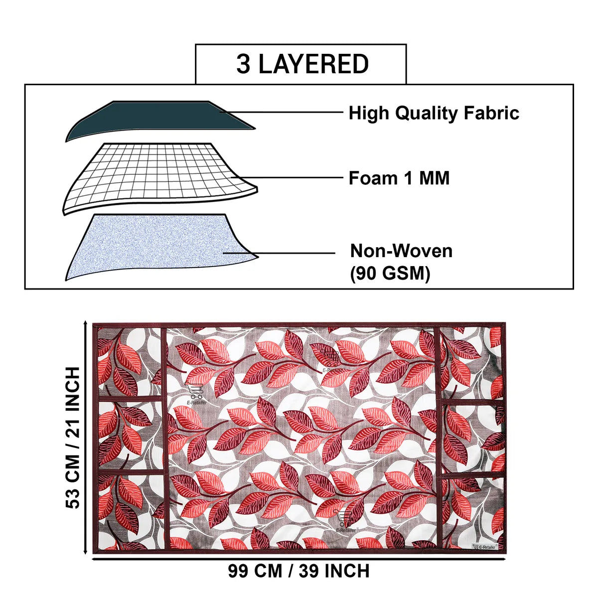 COMBO SET OFFER 103 (  FRIDGE TOP COVER 1 Piece + 6 PCS MUTIPURPOSE MAT +2PCS FRIDGE HANDLE COVER FREE