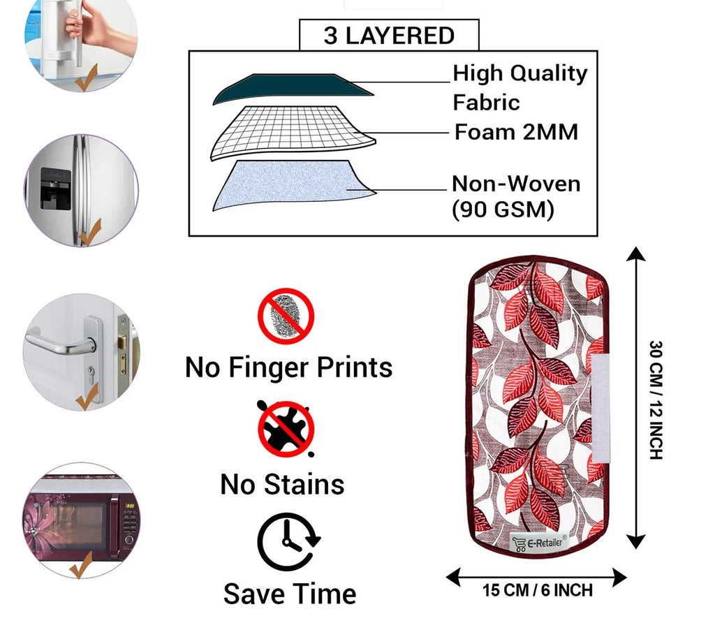 COMBO SET OFFER 103 (  FRIDGE TOP COVER 1 Piece + 6 PCS MUTIPURPOSE MAT +2PCS FRIDGE HANDLE COVER FREE