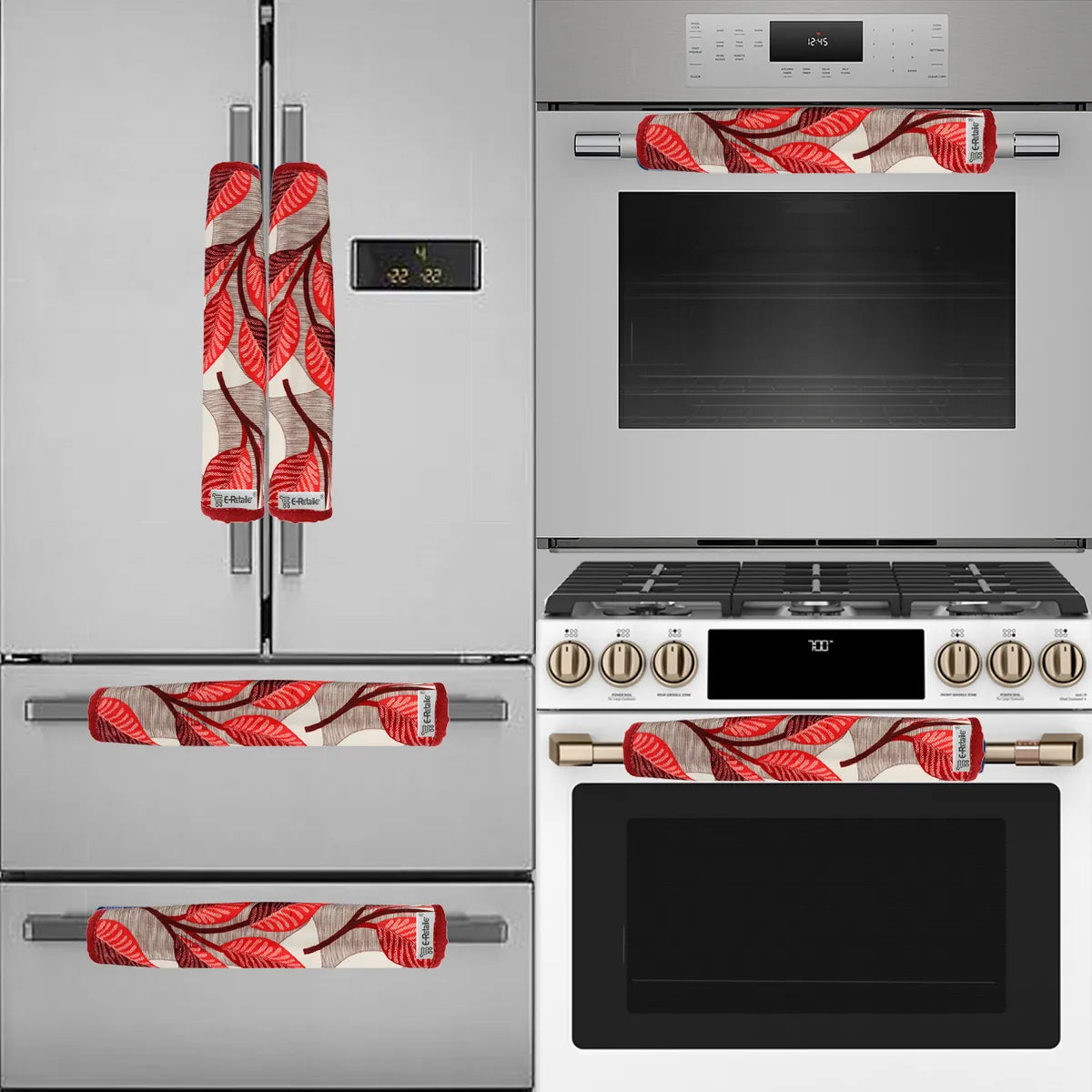 COMBO SET OFFER 103 (  FRIDGE TOP COVER 1 Piece + 6 PCS MUTIPURPOSE MAT +2PCS FRIDGE HANDLE COVER FREE
