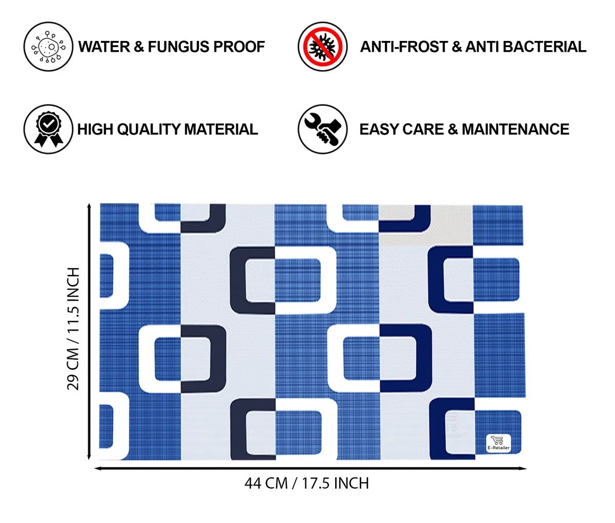 COMBO SET OFFER 104 (  FRIDGE TOP COVER 1 Piece + 6 PCS MUTIPURPOSE MAT +2PCS FRIDGE HANDLE COVER FREE