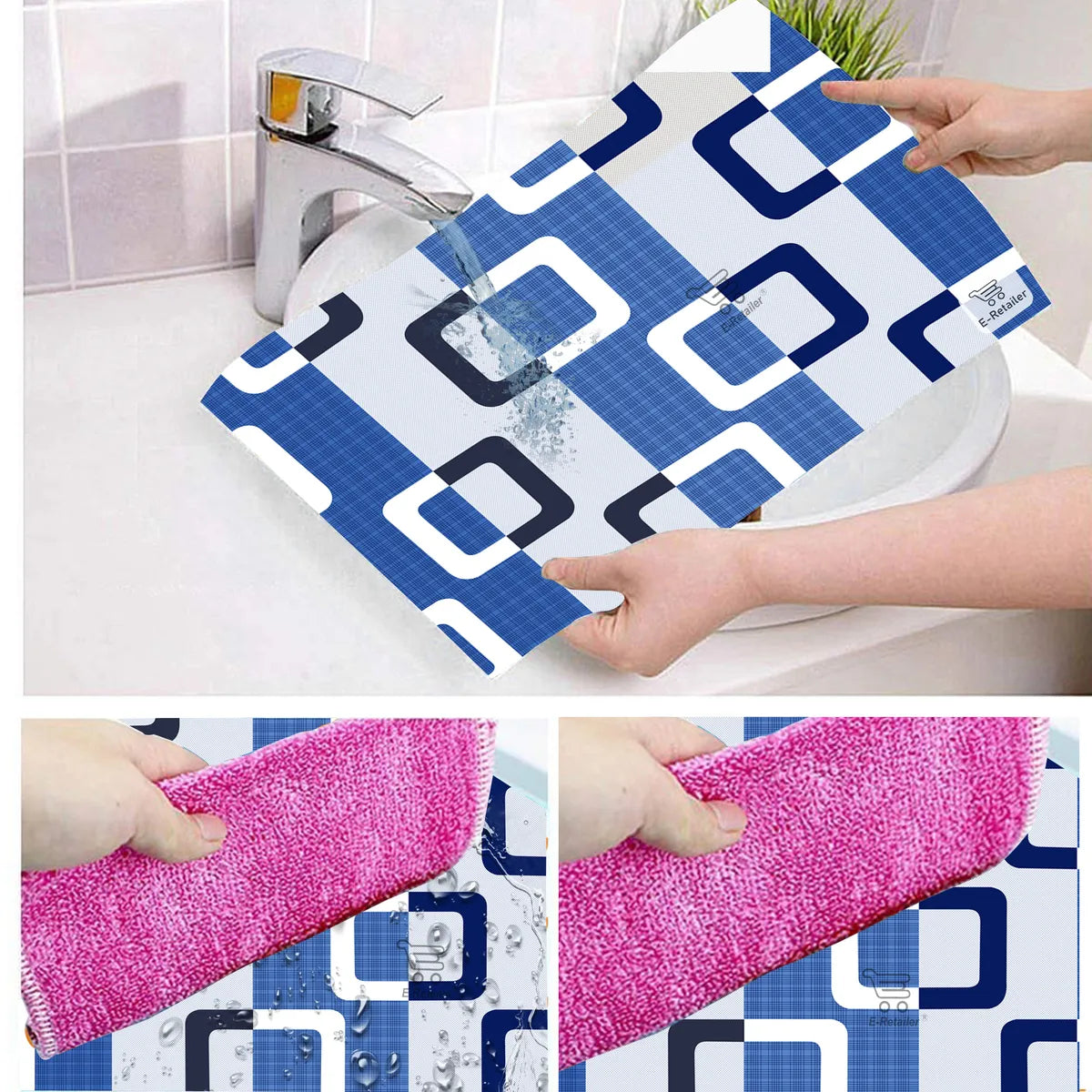 COMBO SET OFFER 104 (  FRIDGE TOP COVER 1 Piece + 6 PCS MUTIPURPOSE MAT +2PCS FRIDGE HANDLE COVER FREE