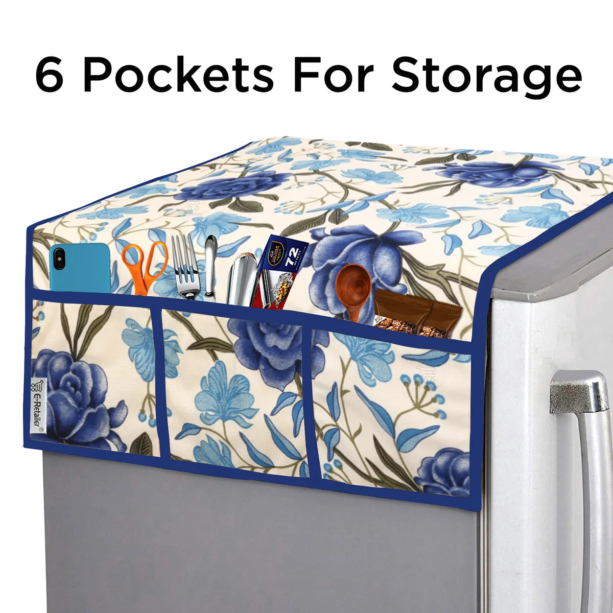 COMBO SET OFFER 105 (  FRIDGE TOP COVER 1 Piece + 6 PCS MUTIPURPOSE MAT +2PCS FRIDGE HANDLE COVER)