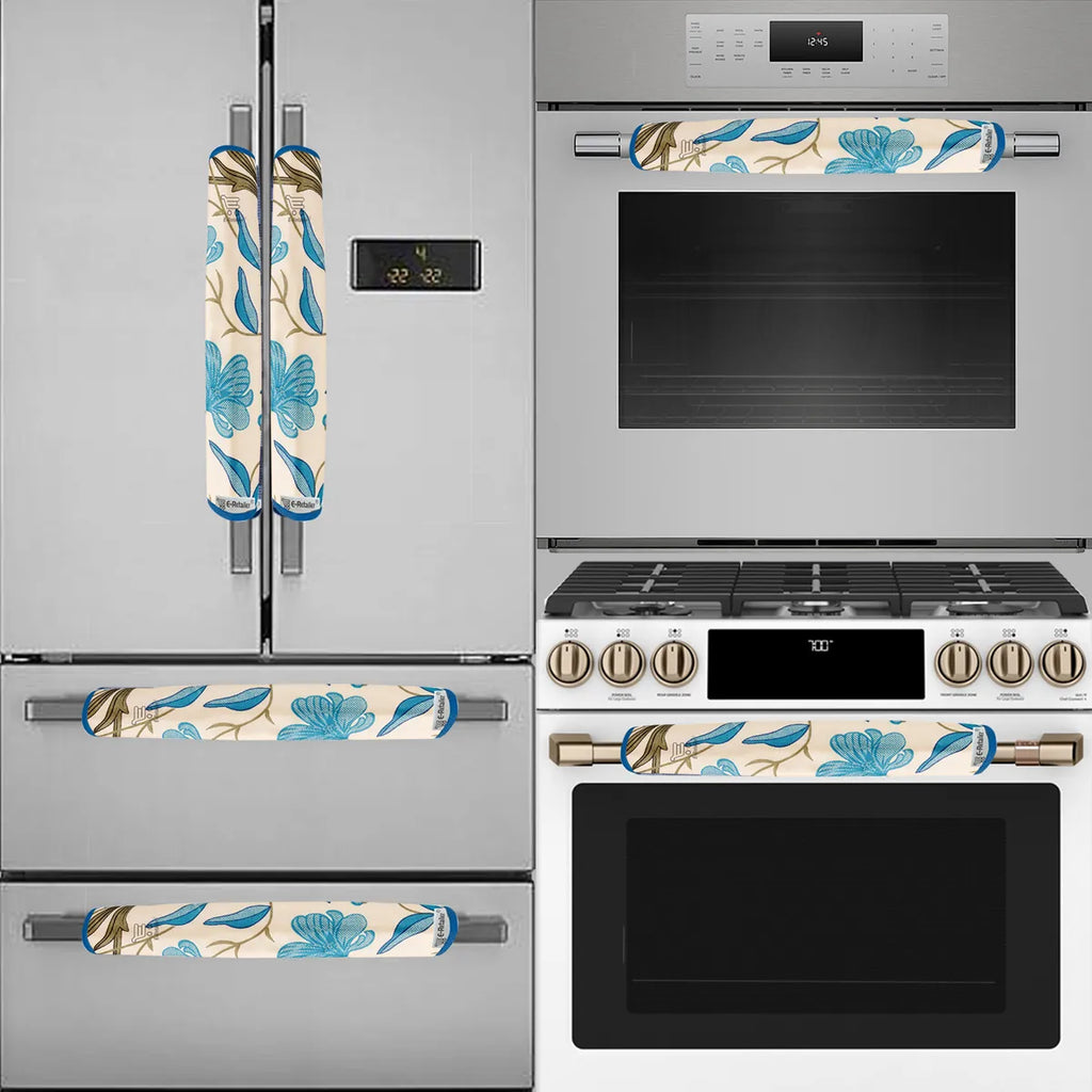 COMBO SET OFFER 105 (  FRIDGE TOP COVER 1 Piece + 6 PCS MUTIPURPOSE MAT +2PCS FRIDGE HANDLE COVER)