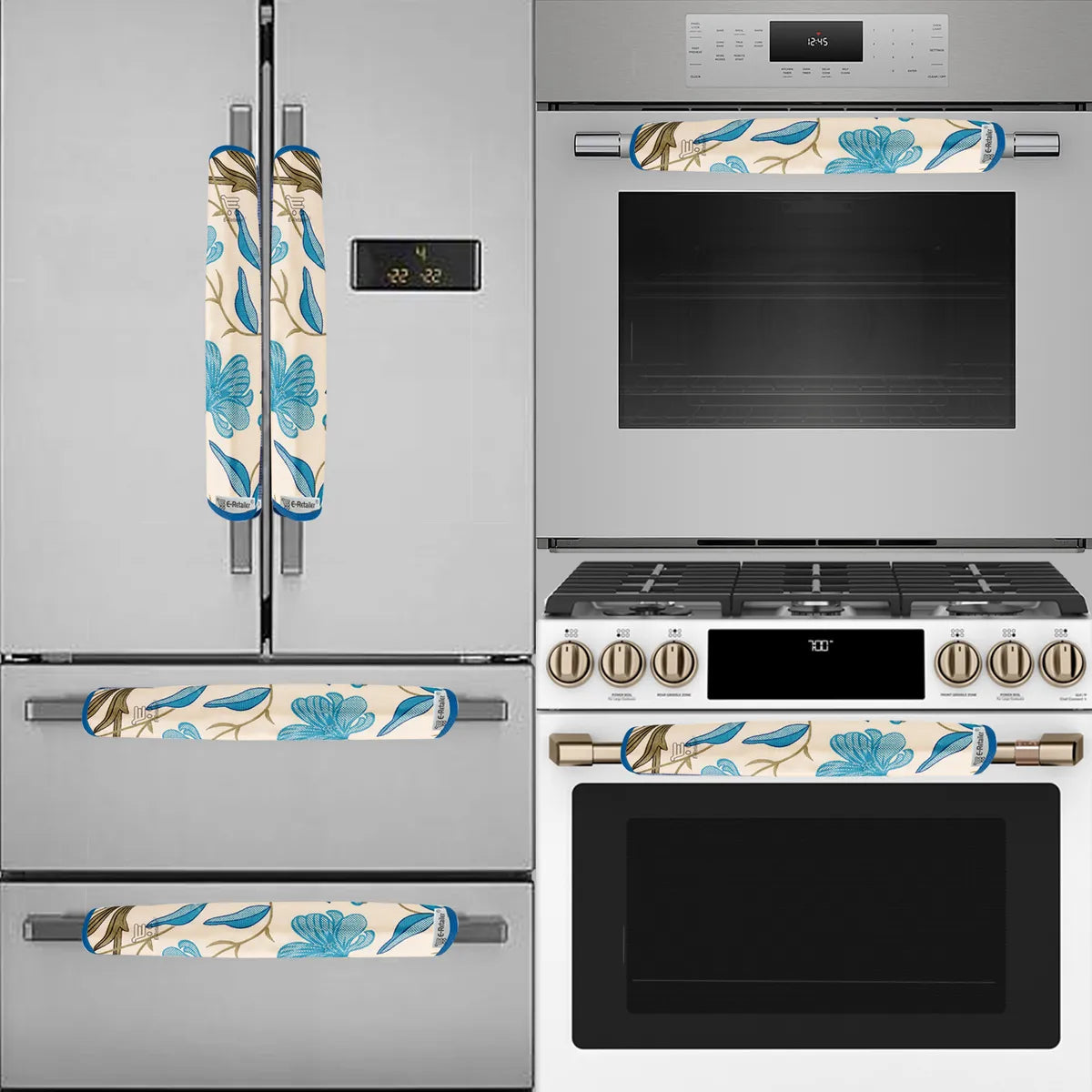 COMBO SET OFFER 105 (  FRIDGE TOP COVER 1 Piece + 6 PCS MUTIPURPOSE MAT +2PCS FRIDGE HANDLE COVER)