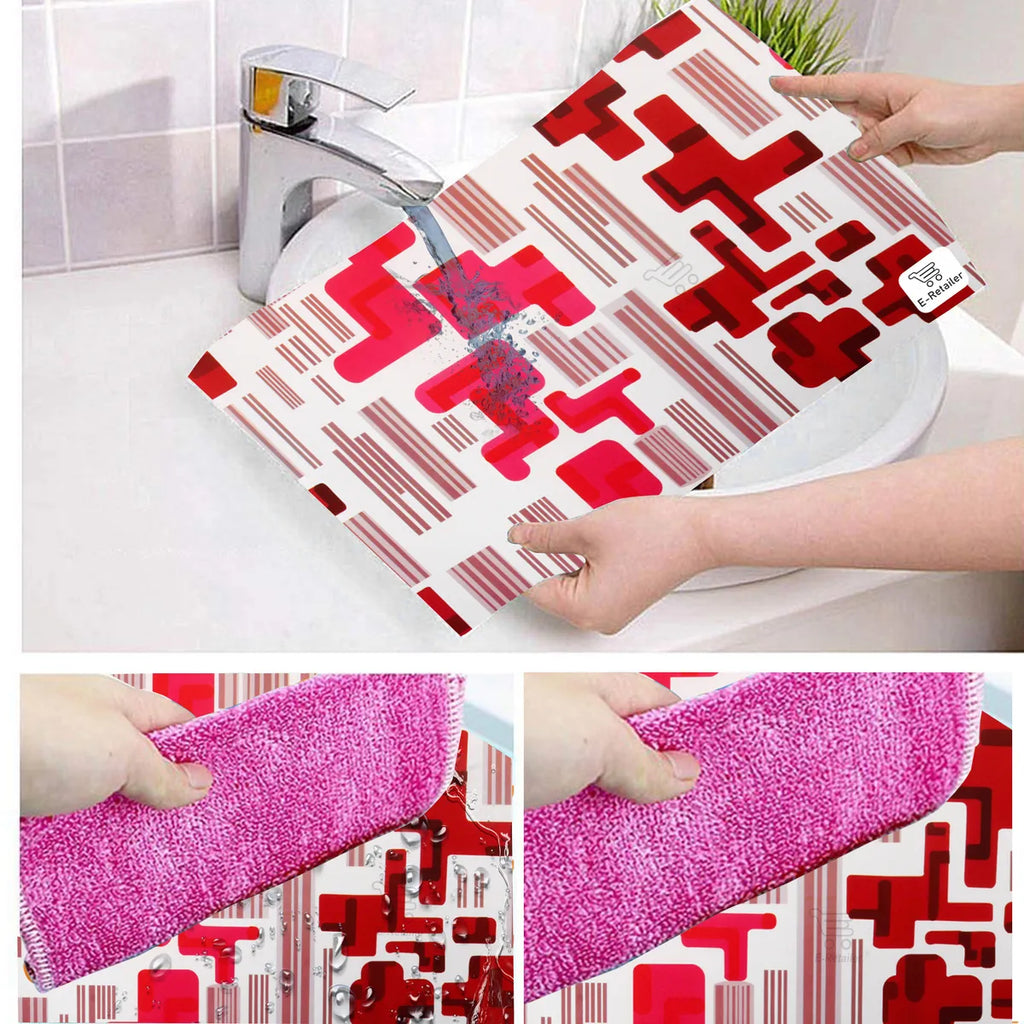 COMBO SET OFFER 106 (  FRIDGE TOP COVER 1 Piece + 6 PCS MUTIPURPOSE MAT +2PCS FRIDGE HANDLE COVER)