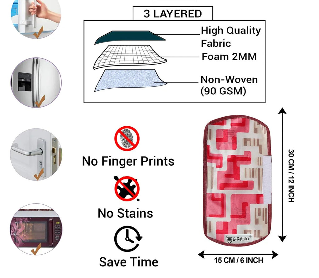 COMBO SET OFFER 106 (  FRIDGE TOP COVER 1 Piece + 6 PCS MUTIPURPOSE MAT +2PCS FRIDGE HANDLE COVER)