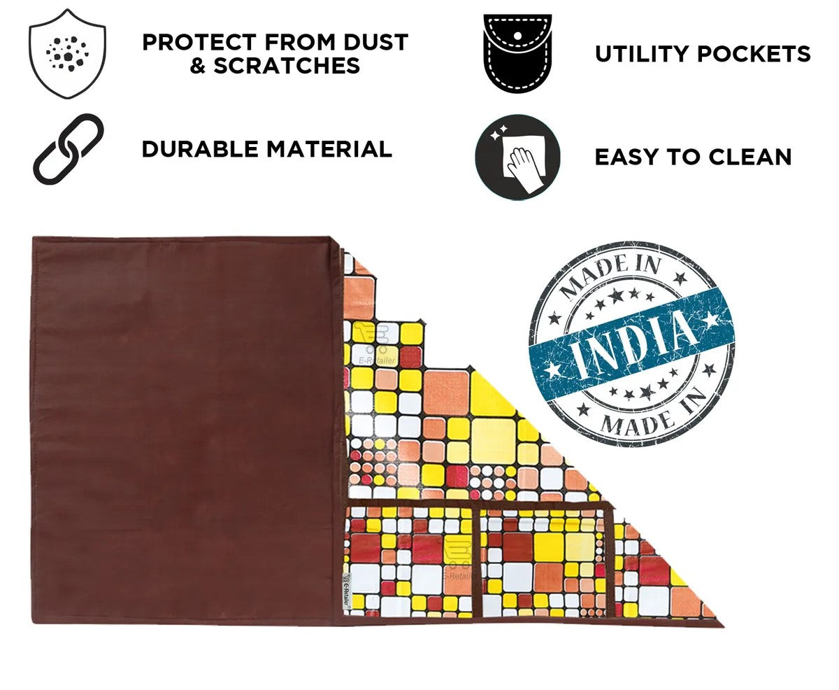 COMBO SET OFFER 108 (  FRIDGE TOP COVER 1 Piece + 6 PCS MUTIPURPOSE MAT +2PCS FRIDGE HANDLE COVER)