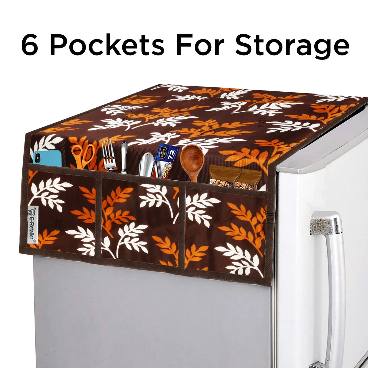 COMBO SET OFFER 109 (  FRIDGE TOP COVER 1 Piece + 6 PCS MUTIPURPOSE MAT +2PCS FRIDGE HANDLE COVER)