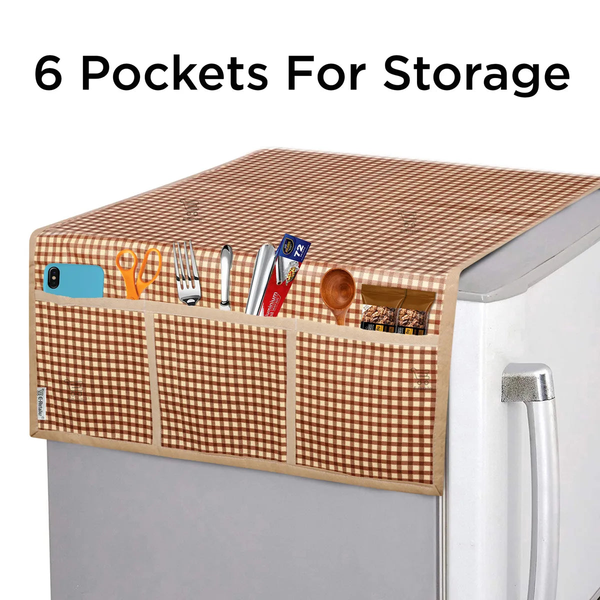COMBO SET OFFER 110 (  FRIDGE TOP COVER 1 Piece + 6 PCS MUTIPURPOSE MAT +2PCS FRIDGE HANDLE COVER)