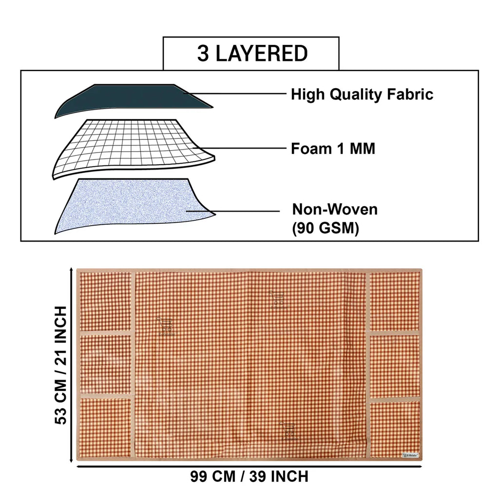 COMBO SET OFFER 110 (  FRIDGE TOP COVER 1 Piece + 6 PCS MUTIPURPOSE MAT +2PCS FRIDGE HANDLE COVER)