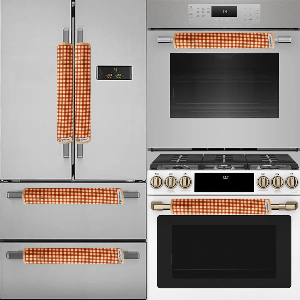 COMBO SET OFFER 110 (  FRIDGE TOP COVER 1 Piece + 6 PCS MUTIPURPOSE MAT +2PCS FRIDGE HANDLE COVER)