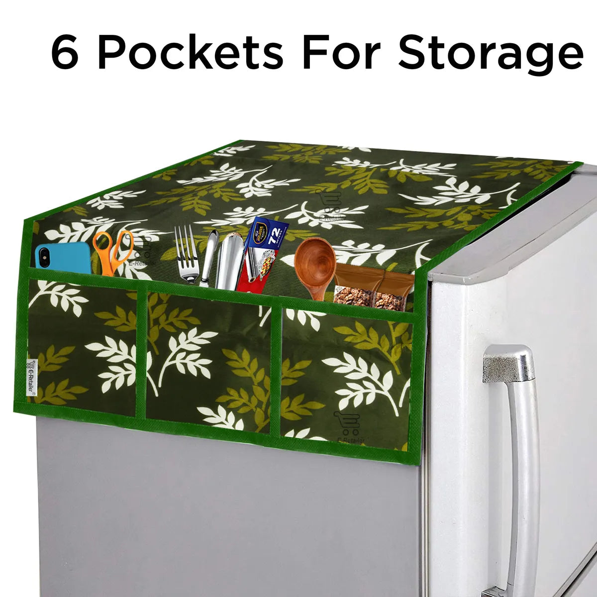 COMBO SET OFFER 111 (  FRIDGE TOP COVER 1 Piece + 6 PCS MUTIPURPOSE MAT +2PCS FRIDGE HANDLE COVER)