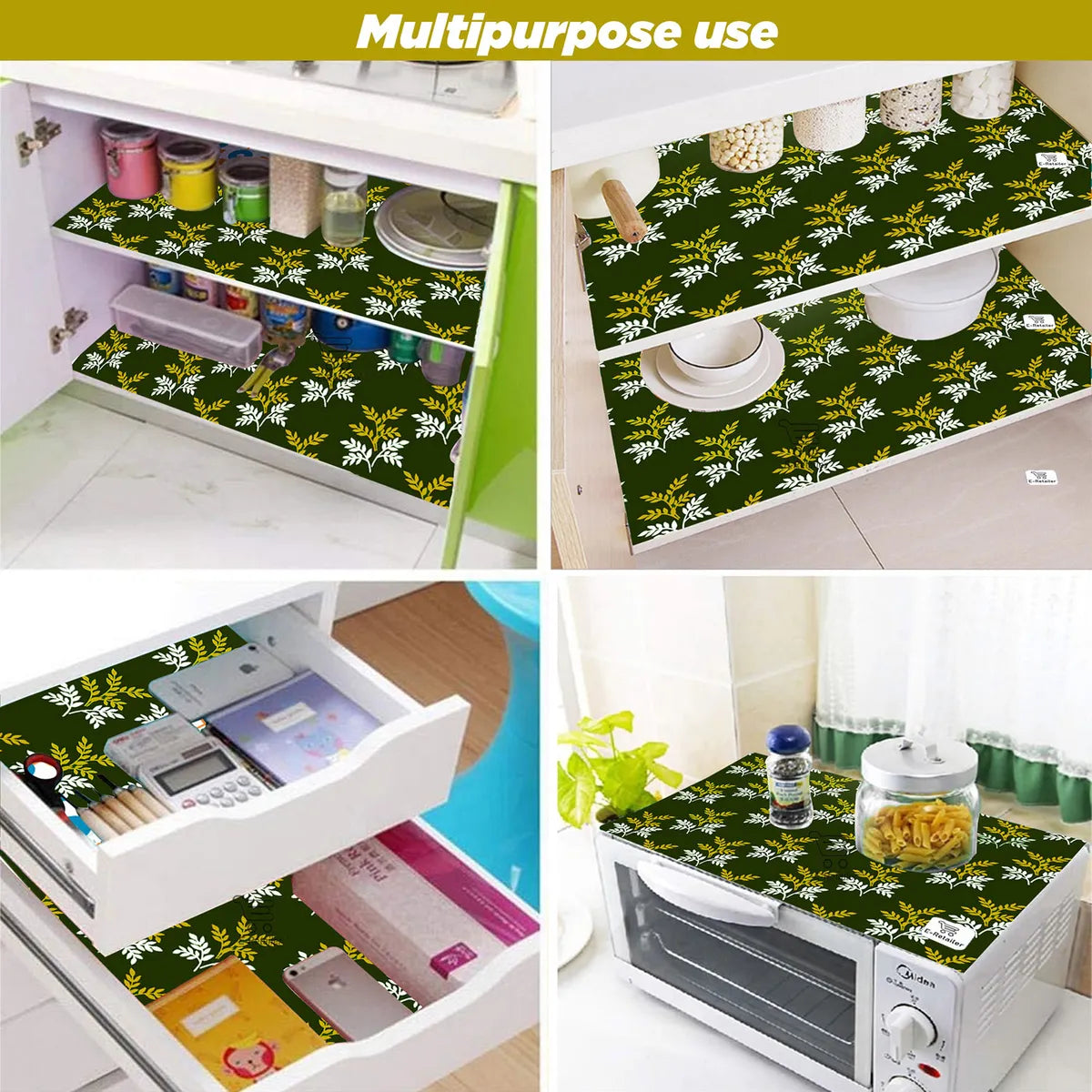COMBO SET OFFER 111 (  FRIDGE TOP COVER 1 Piece + 6 PCS MUTIPURPOSE MAT +2PCS FRIDGE HANDLE COVER)
