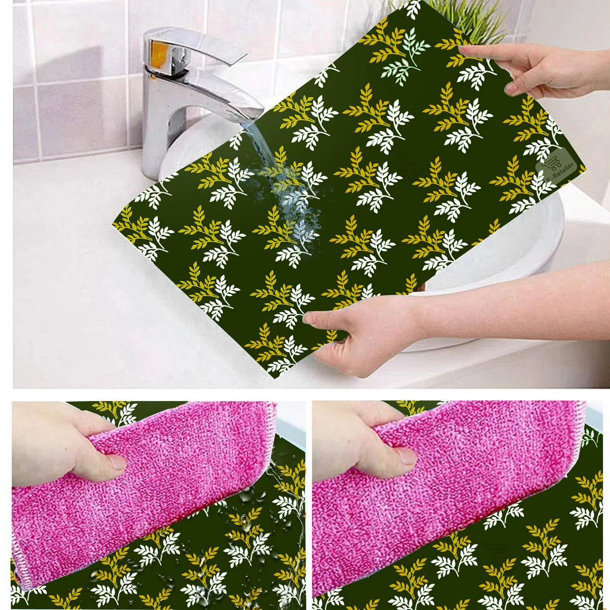 COMBO SET OFFER 111 (  FRIDGE TOP COVER 1 Piece + 6 PCS MUTIPURPOSE MAT +2PCS FRIDGE HANDLE COVER)