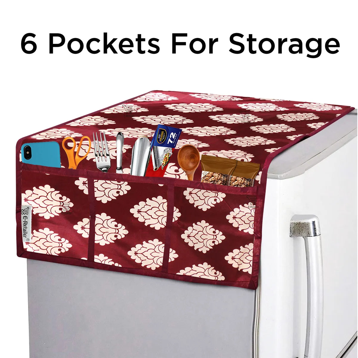 COMBO SET OFFER 112 (  FRIDGE TOP COVER 1 Piece + 6 PCS MUTIPURPOSE MAT +2PCS FRIDGE HANDLE COVER)