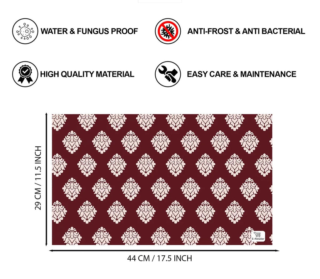 COMBO SET OFFER 112 (  FRIDGE TOP COVER 1 Piece + 6 PCS MUTIPURPOSE MAT +2PCS FRIDGE HANDLE COVER)