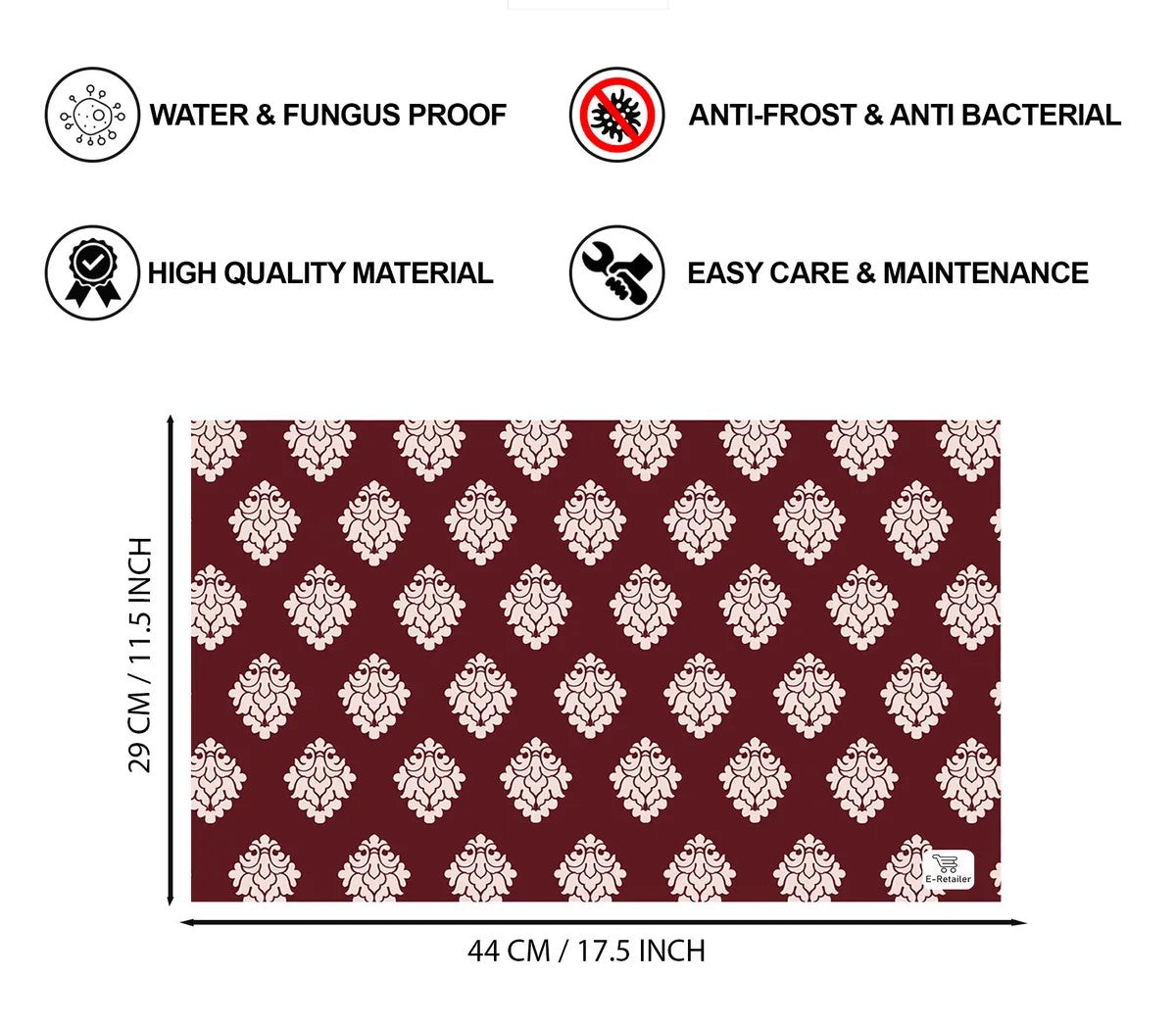COMBO SET OFFER 112 (  FRIDGE TOP COVER 1 Piece + 6 PCS MUTIPURPOSE MAT +2PCS FRIDGE HANDLE COVER)