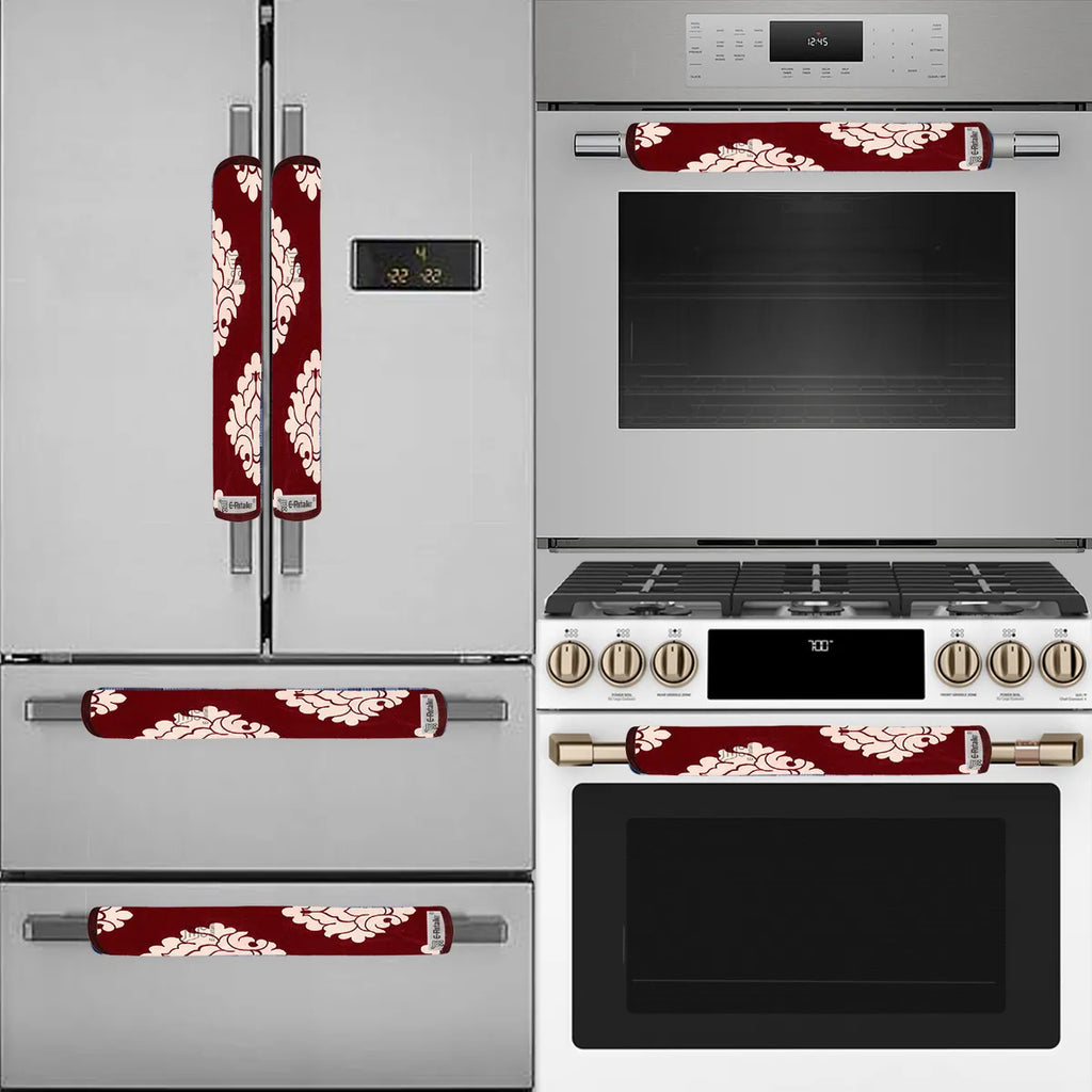 COMBO SET OFFER 112 (  FRIDGE TOP COVER 1 Piece + 6 PCS MUTIPURPOSE MAT +2PCS FRIDGE HANDLE COVER)