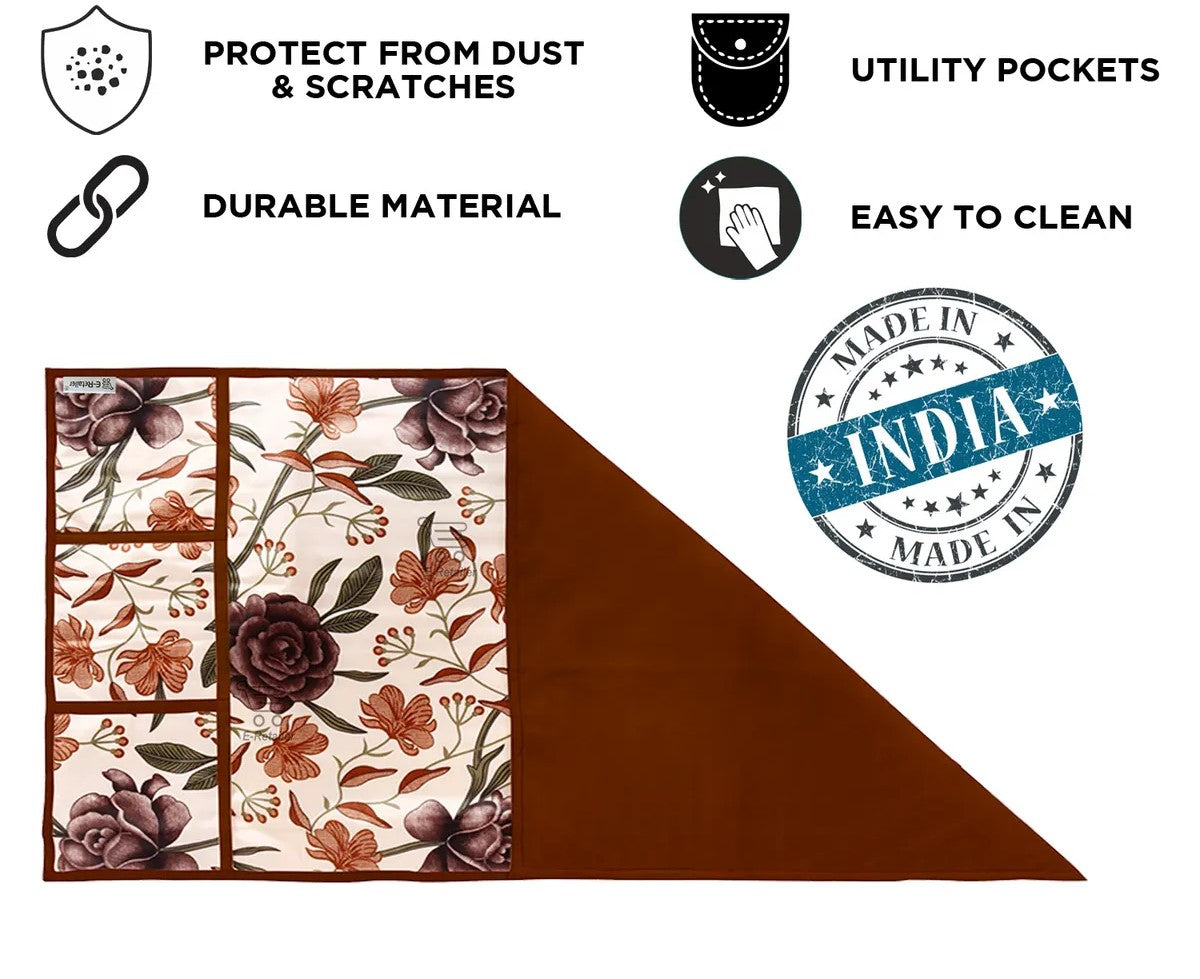 COMBO SET OFFER 113 (FRIDGE TOP COVER 1 Piece + 6 PCS MUTIPURPOSE MAT +2PCS FRIDGE HANDLE COVER)