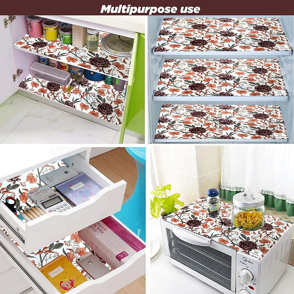 COMBO SET OFFER 113 (FRIDGE TOP COVER 1 Piece + 6 PCS MUTIPURPOSE MAT +2PCS FRIDGE HANDLE COVER)