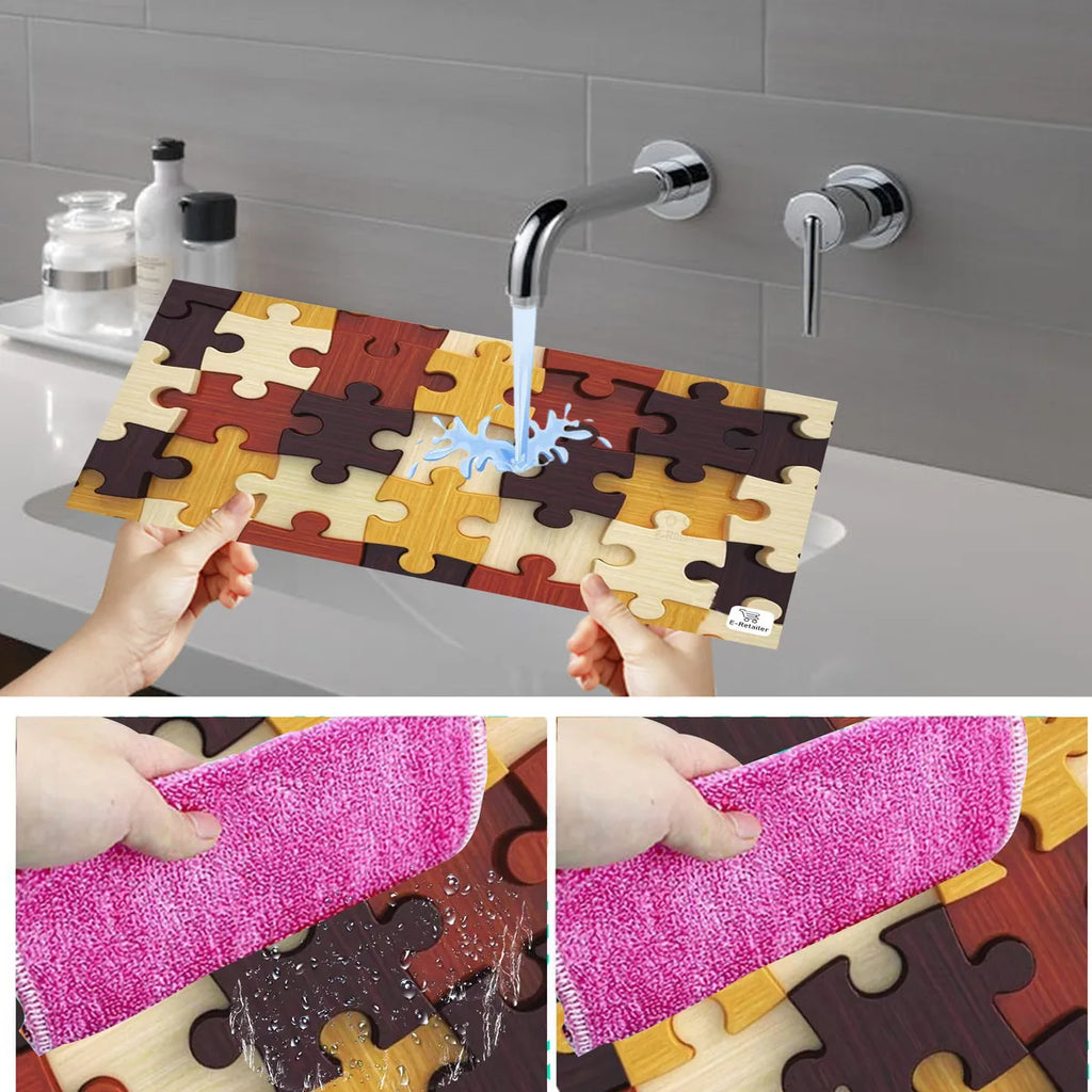 COMBO SET OFFER 114 (  FRIDGE TOP COVER 1 Piece + 6 PCS MUTIPURPOSE MAT +2PCS FRIDGE HANDLE COVER)