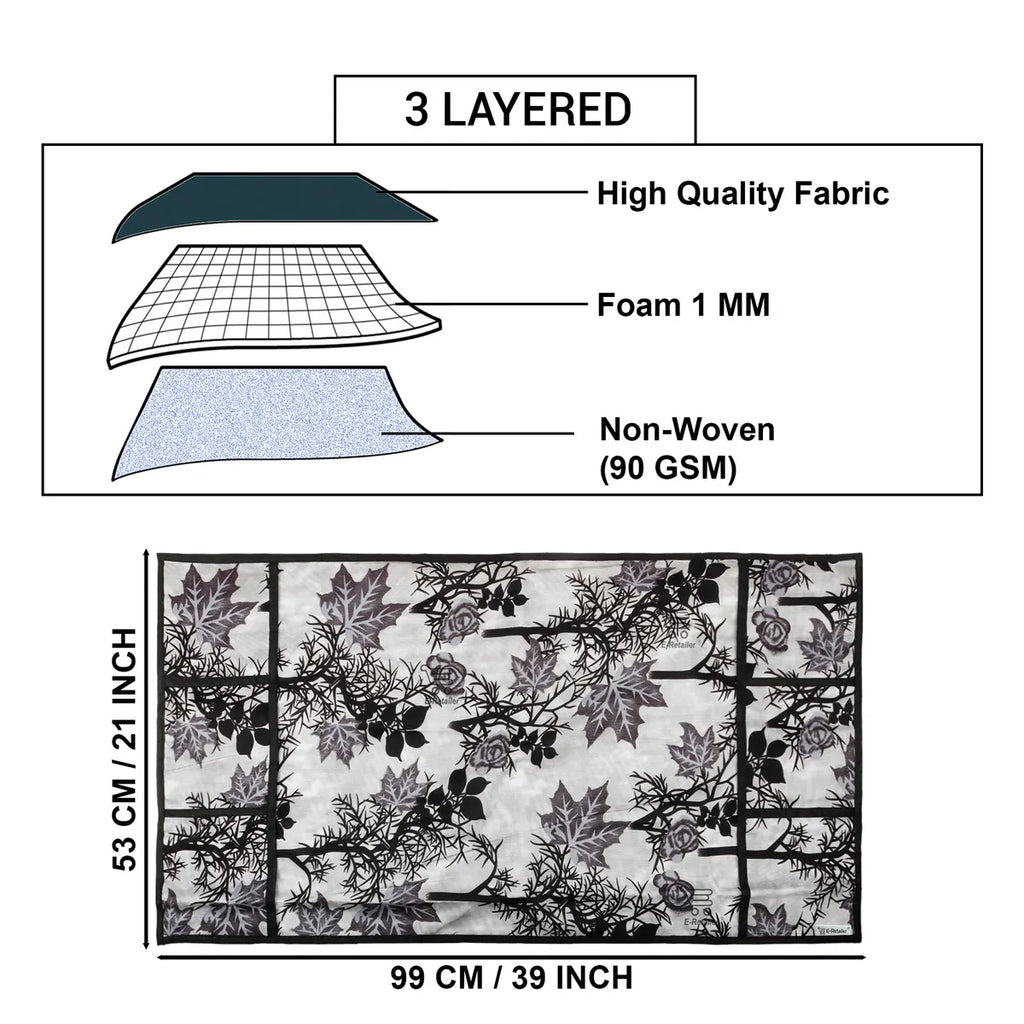 COMBO SET OFFER 117(FRIDGE TOP COVER 1 Piece + 6 PCS MUTIPURPOSE MAT +2PCS FRIDGE HANDLE COVER)