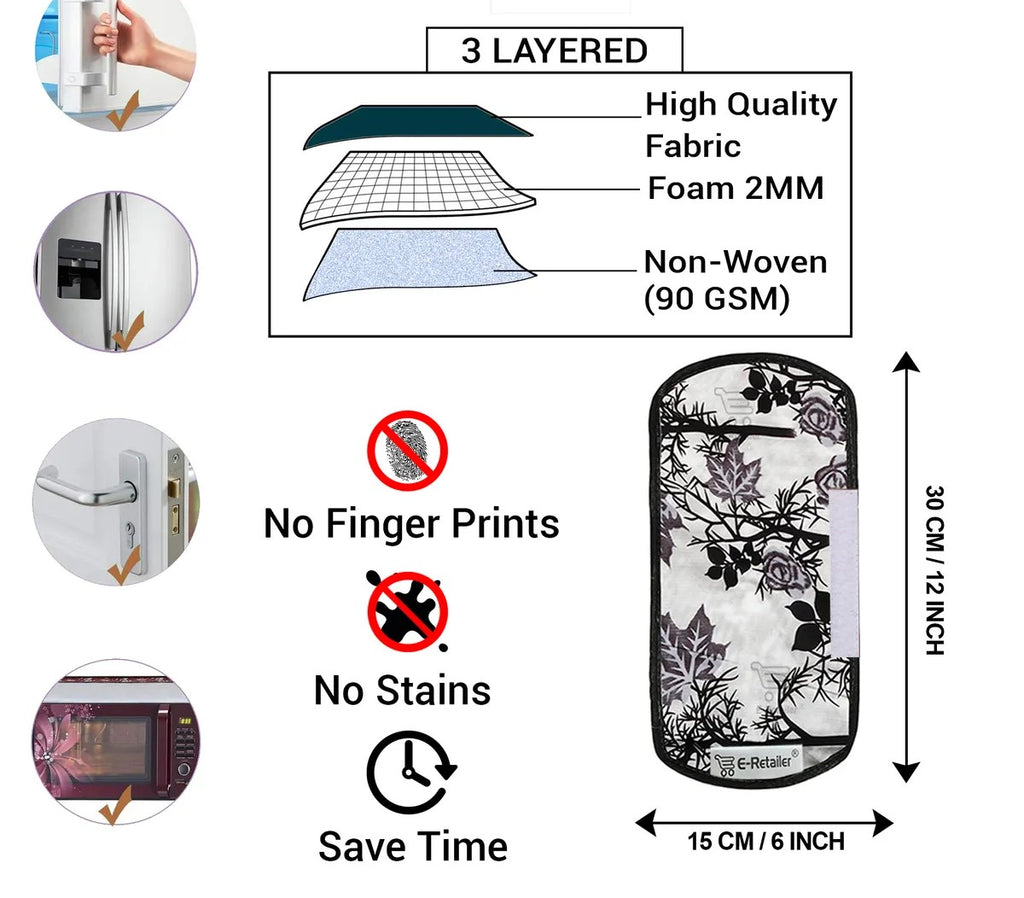 COMBO SET OFFER 117(FRIDGE TOP COVER 1 Piece + 6 PCS MUTIPURPOSE MAT +2PCS FRIDGE HANDLE COVER)