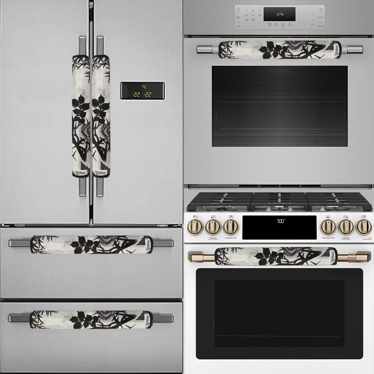 COMBO SET OFFER 117(FRIDGE TOP COVER 1 Piece + 6 PCS MUTIPURPOSE MAT +2PCS FRIDGE HANDLE COVER)