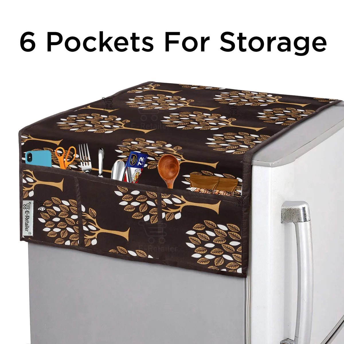 COMBO SET OFFER 118 (FRIDGE TOP COVER 1 Piece + 6 PCS MUTIPURPOSE MAT +2PCS FRIDGE HANDLE COVER)