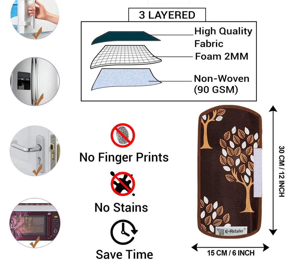 COMBO SET OFFER 118 (FRIDGE TOP COVER 1 Piece + 6 PCS MUTIPURPOSE MAT +2PCS FRIDGE HANDLE COVER)